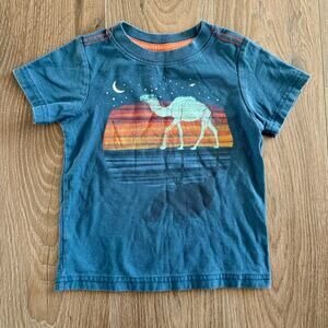 Tea Collection Australia Tshirt Camel Desert Graphic Blue Moon Boys Sz 3 cotton